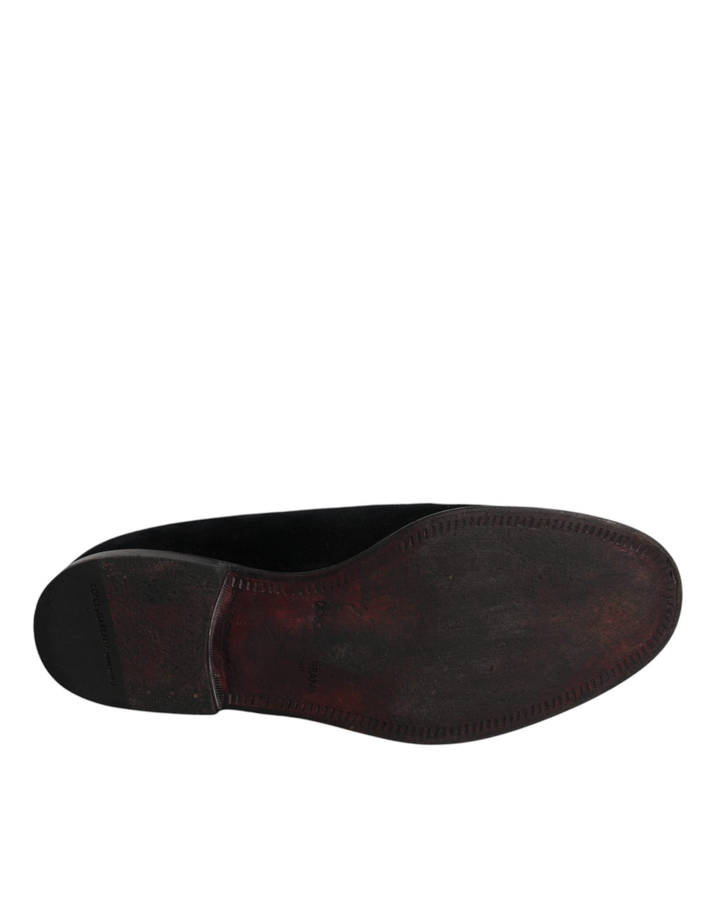 Dolce & Gabbana – Schwarze Loafer aus Samt für formelle Herren