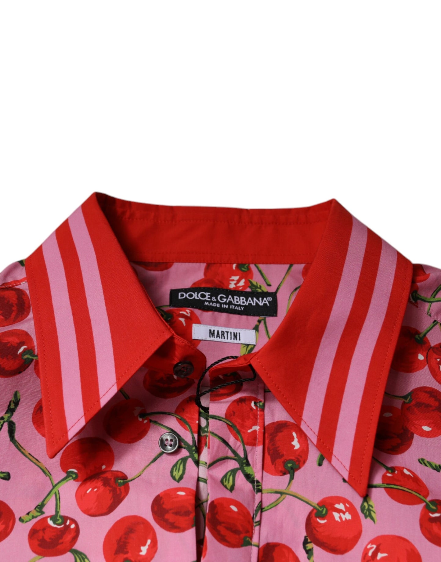 Dolce & Gabbana – Formelles MARTINI-Hemd aus Baumwolle in Kirschrot
