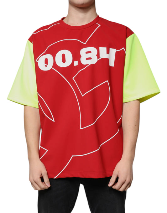 Dolce & Gabbana Mehrfarbiges Logo-Baumwoll-T-Shirt mit Rundhalsausschnitt für Herren