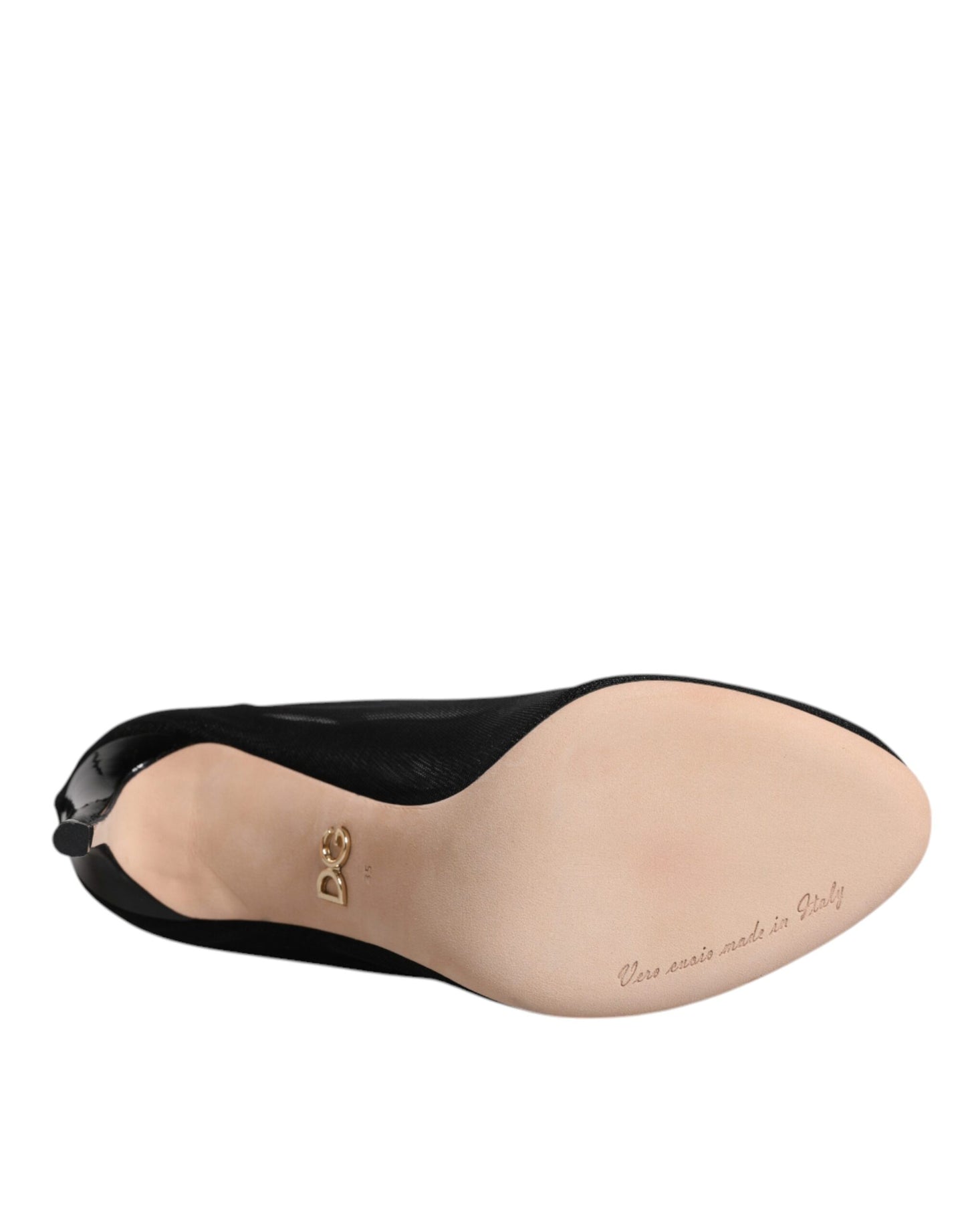 Dolce & Gabbana – Schwarze Stiefel im Sockenstil aus Nylonnetz