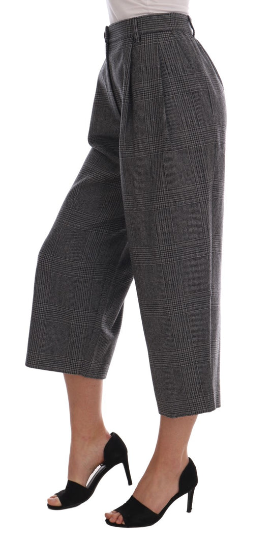 Graue Caprihose aus Wolle von Dolce & Gabbana
