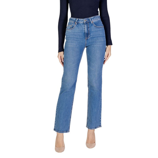 Vero Moda – Hellblaue Mom-Jeans aus Baumwolle