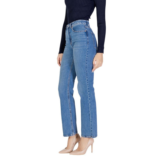 Vero Moda – Hellblaue Mom-Jeans aus Baumwolle