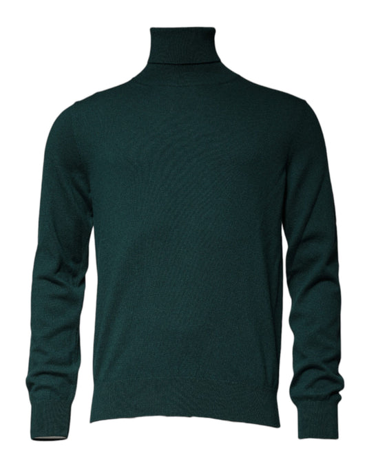 Dolce & Gabbana Grüner Rollkragenpullover aus Kaschmir für Herren