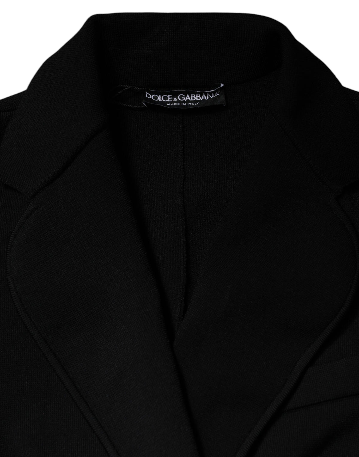Dolce & Gabbana – Einreihige Blazerjacke aus schwarzer Viskose