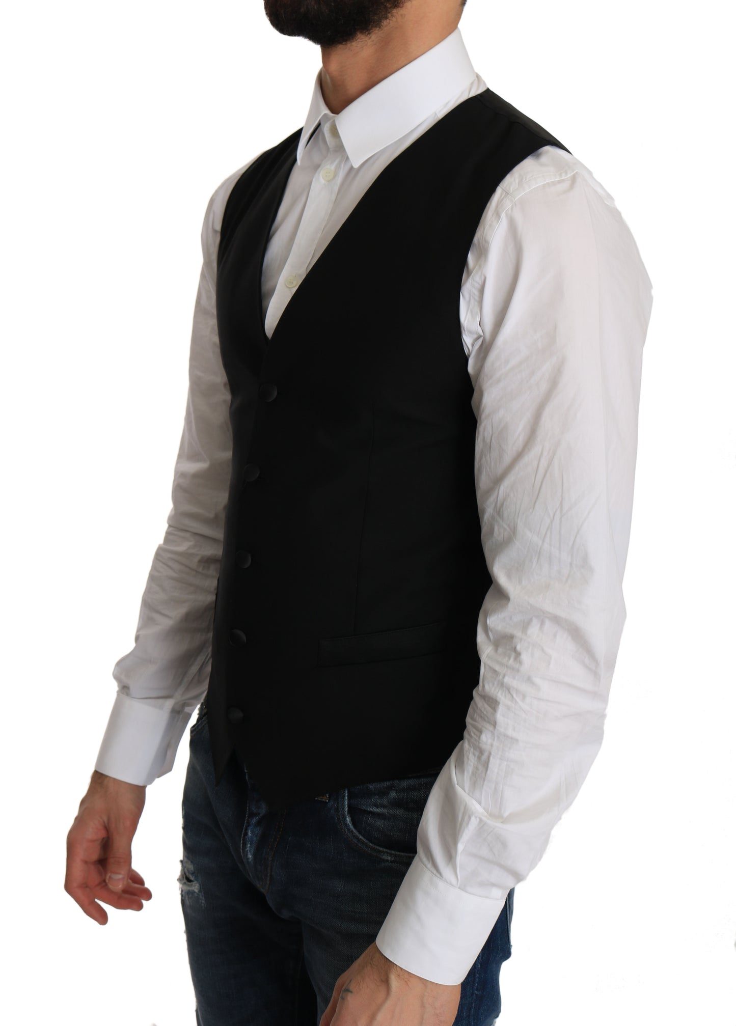 Dolce & Gabbana – Schwarze Weste aus Wolle