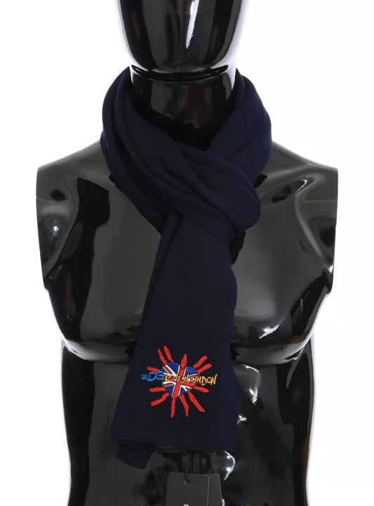 Dolce & Gabbana Blauer Wollschal #DGLovesLondon