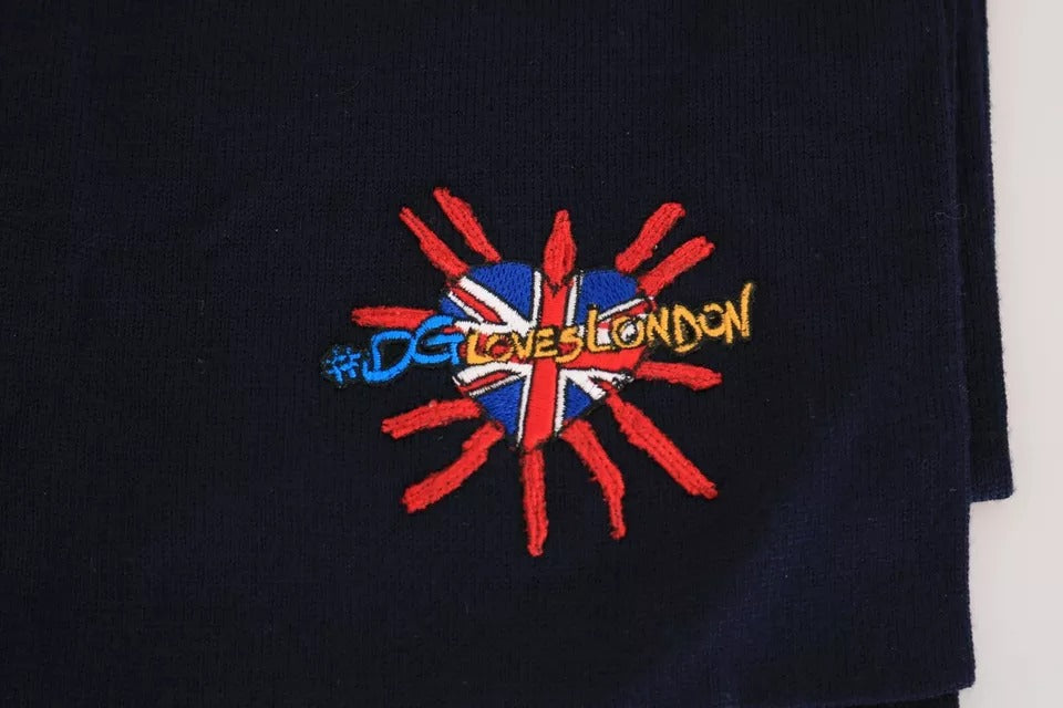 Dolce & Gabbana Blauer Wollschal #DGLovesLondon