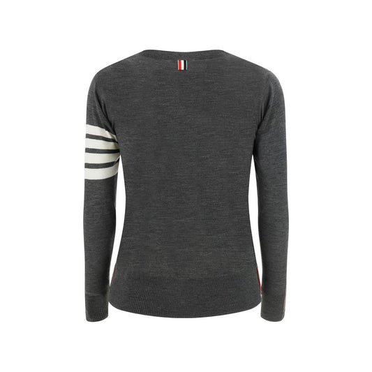 Thom Browne Graues Fleece-Sweatshirt aus Wolle