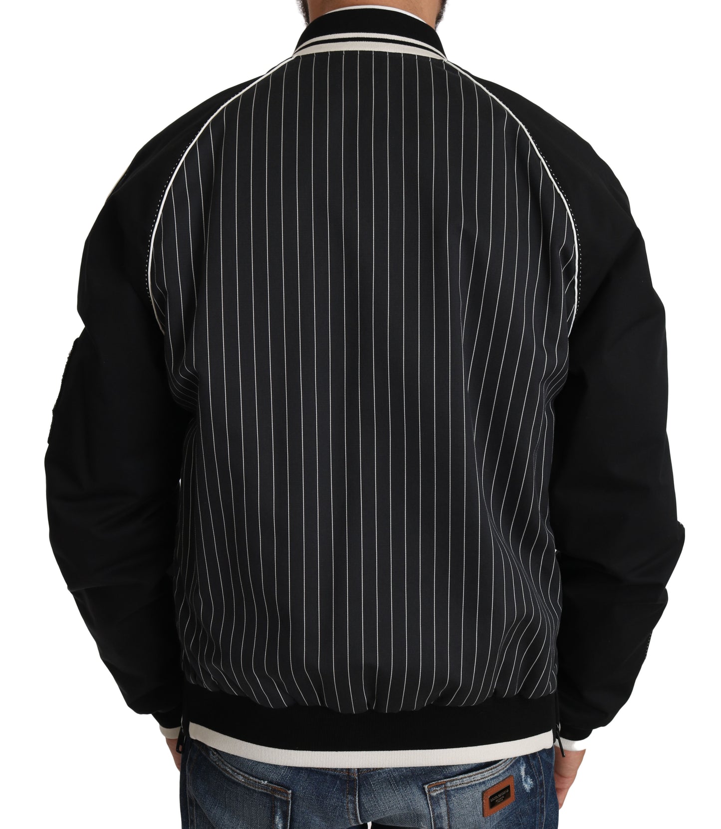 Dolce & Gabbana Schwarze Jacke mit Pailletten und Perlen, DD58 SG62