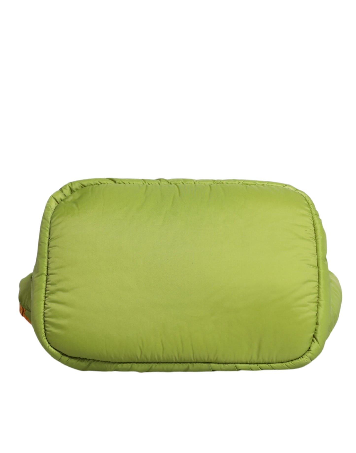 Dolce & Gabbana – Gepolsterte Umhängetasche aus grünem Nylon mit Logo-Schild