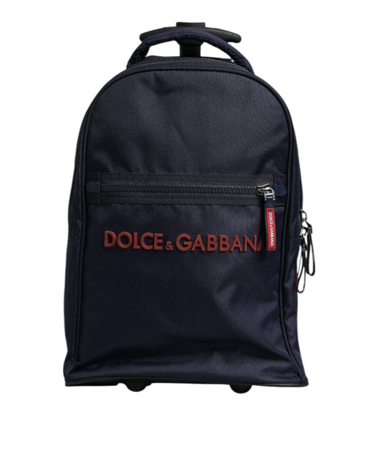 Dolce & Gabbana Blau-Rot Polyester Kinder Rucksack Rad Koffer Tasche