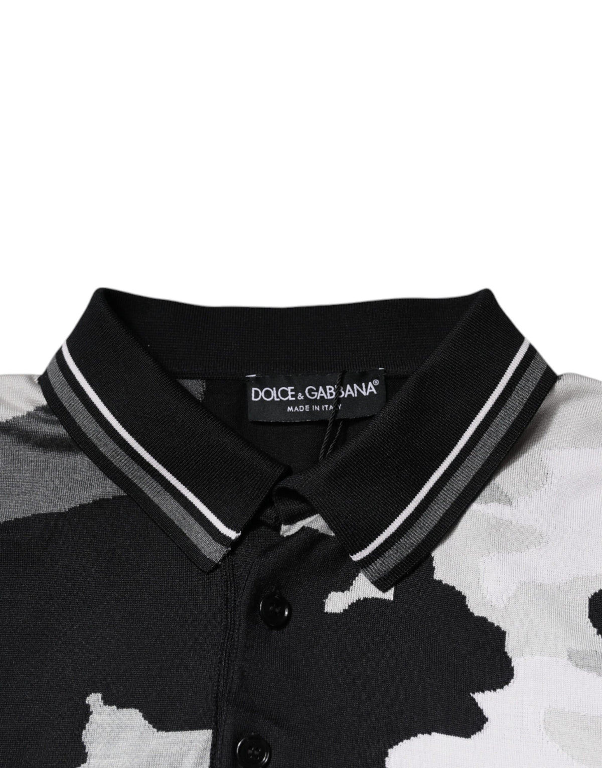 Dolce & Gabbana Polohemd mit Kragen im mehrfarbigen Camouflage-Muster