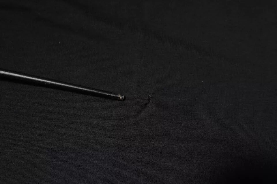 Dolce & Gabbana – Schwarzes T-Shirt aus Baumwolle mit Rundhalsausschnitt und kurzen Ärmeln