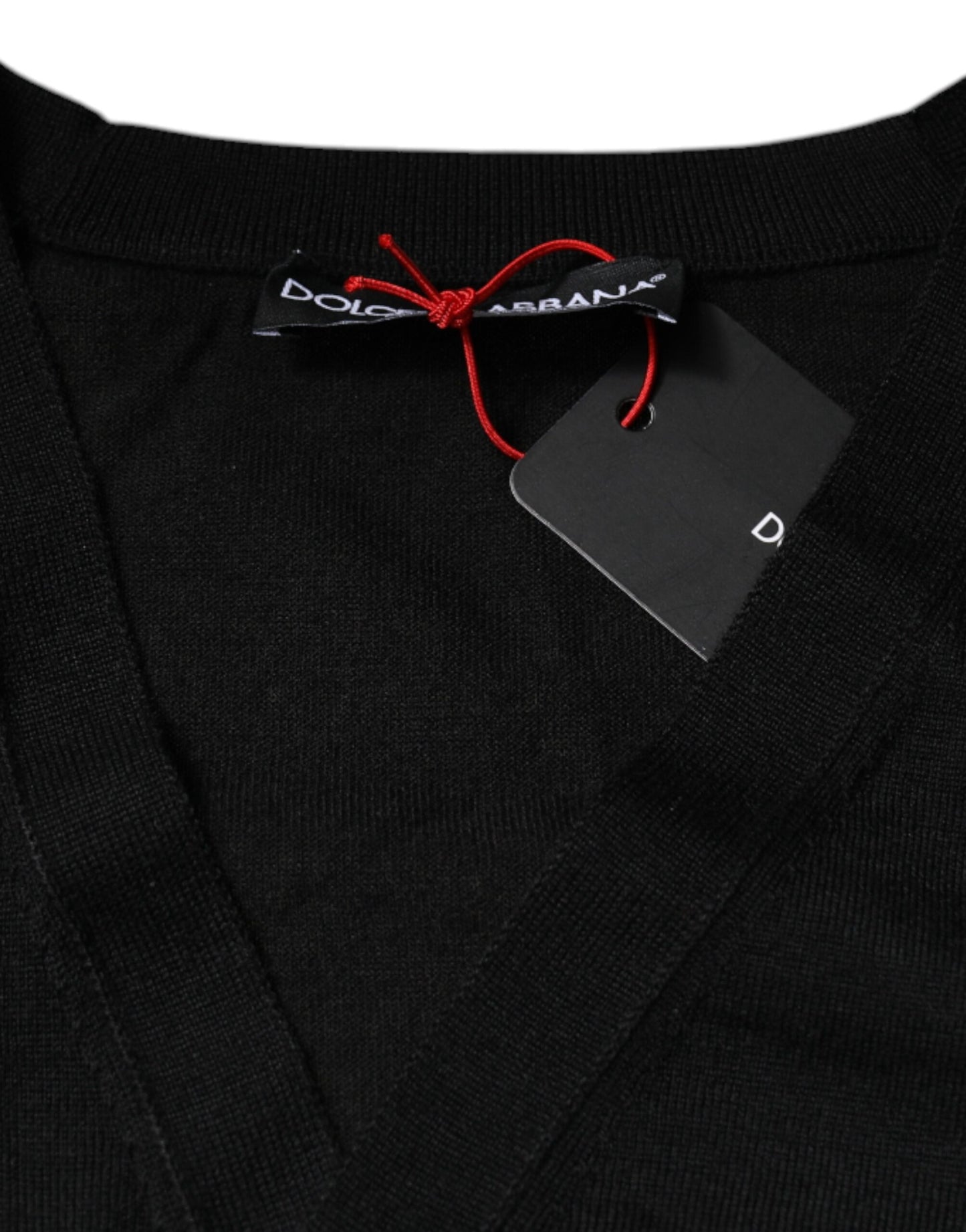 Dolce & Gabbana – Schwarzer Cardigan aus Kaschmir mit Knopfleiste