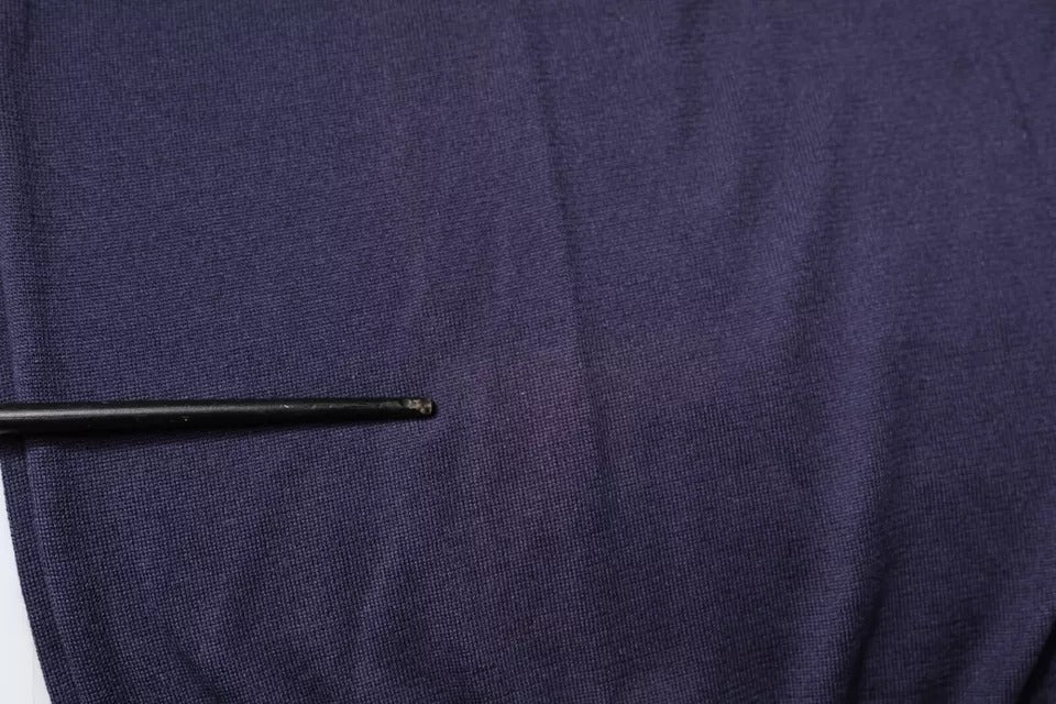 Dolce & Gabbana – Blaues Polo-T-Shirt aus Seide mit Kragen und kurzen Ärmeln