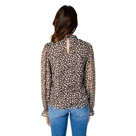 Vila Clothes – Schwarze Bluse aus recyceltem Polyester