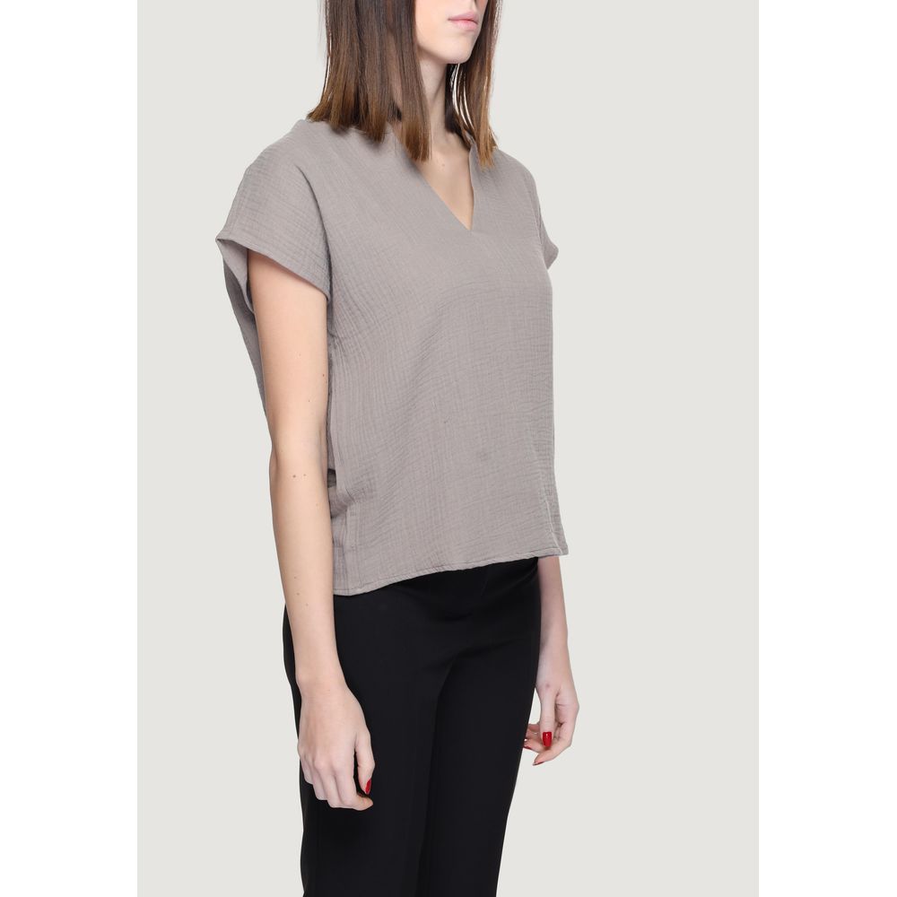 Jacqueline De Yong Beige Baumwollbluse