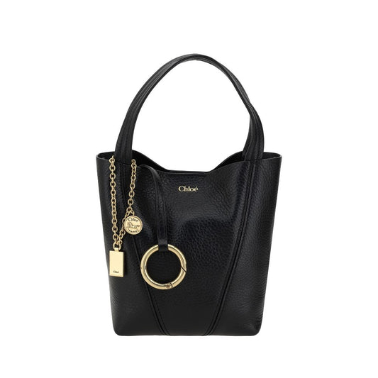 Chloé Schultertasche aus schwarzem Kalbsleder (Bos Taurus)