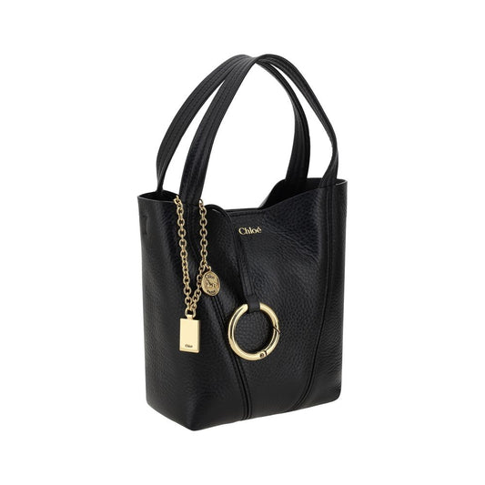 Chloé Schultertasche aus schwarzem Kalbsleder (Bos Taurus)