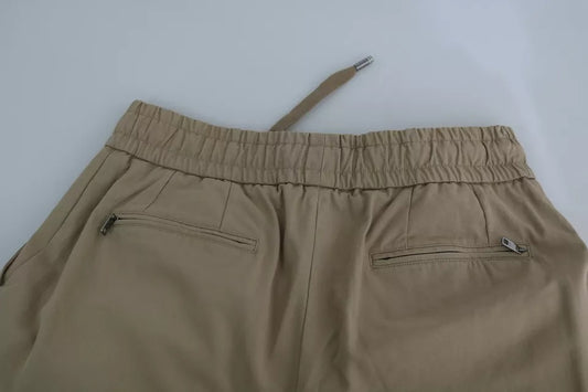 Dolce & Gabbana Beige Cargohose mit Pin-Up-Print