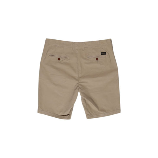 Superdry Beige Baumwoll-Bermudashorts