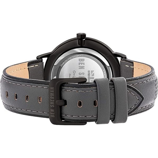 Ben Sherman Black Leather Dress Watch