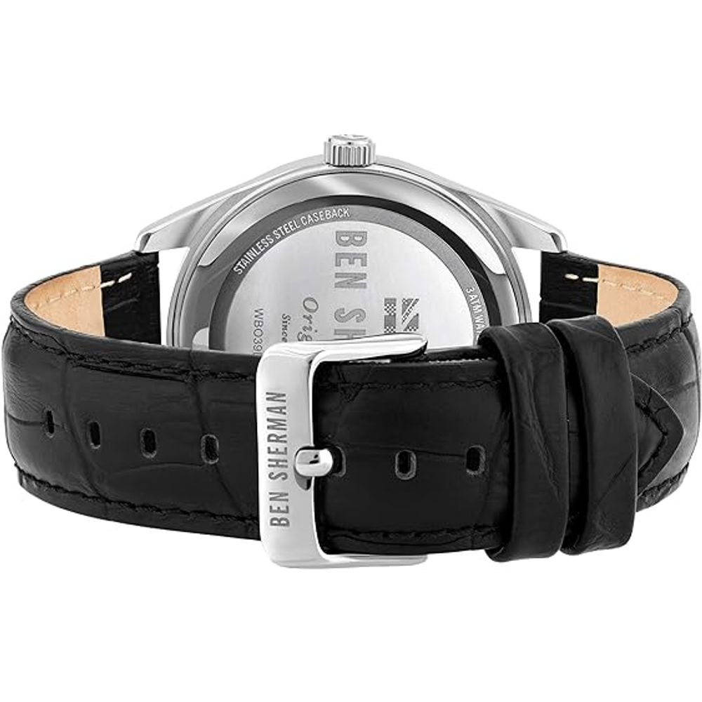 Ben Sherman – Schwarze Lederuhr