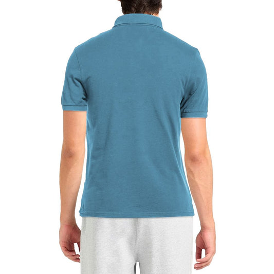 Alpha Studio Hellblaues Poloshirt aus Baumwolle für Herren