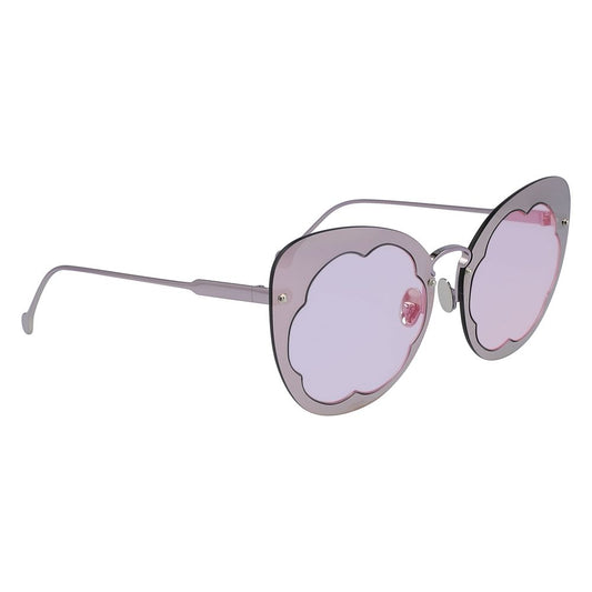 Salvatore Ferragamo – Lilafarbene Sonnenbrille aus Metall