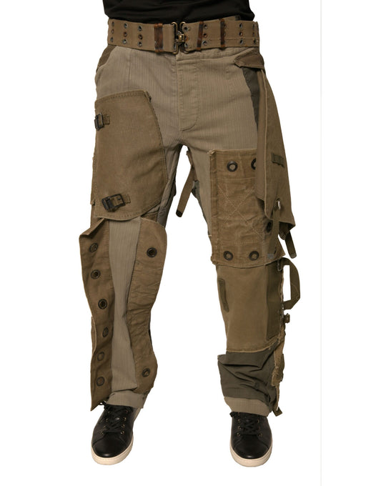 Dolce & Gabbana – Mehrfarbige, rekonstruierte Flight-Cargohose