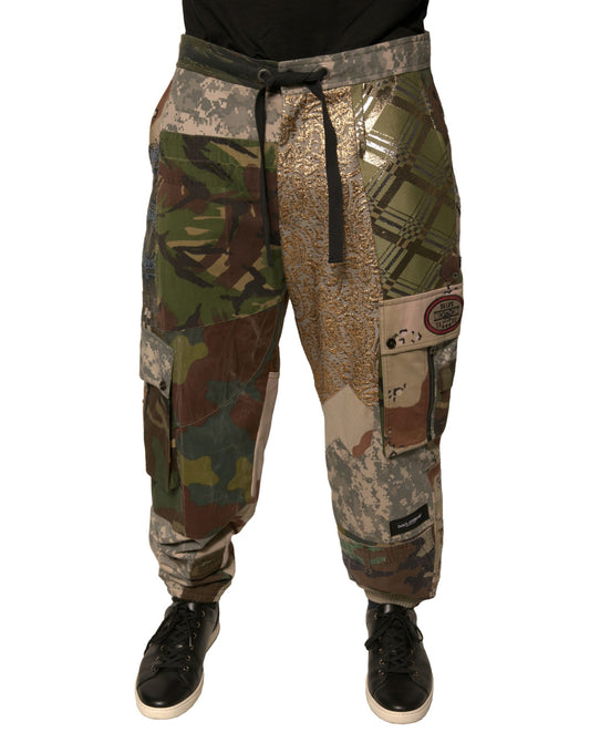 Dolce & Gabbana Mehrfarbige Patchwork-Jogginghose für Herren