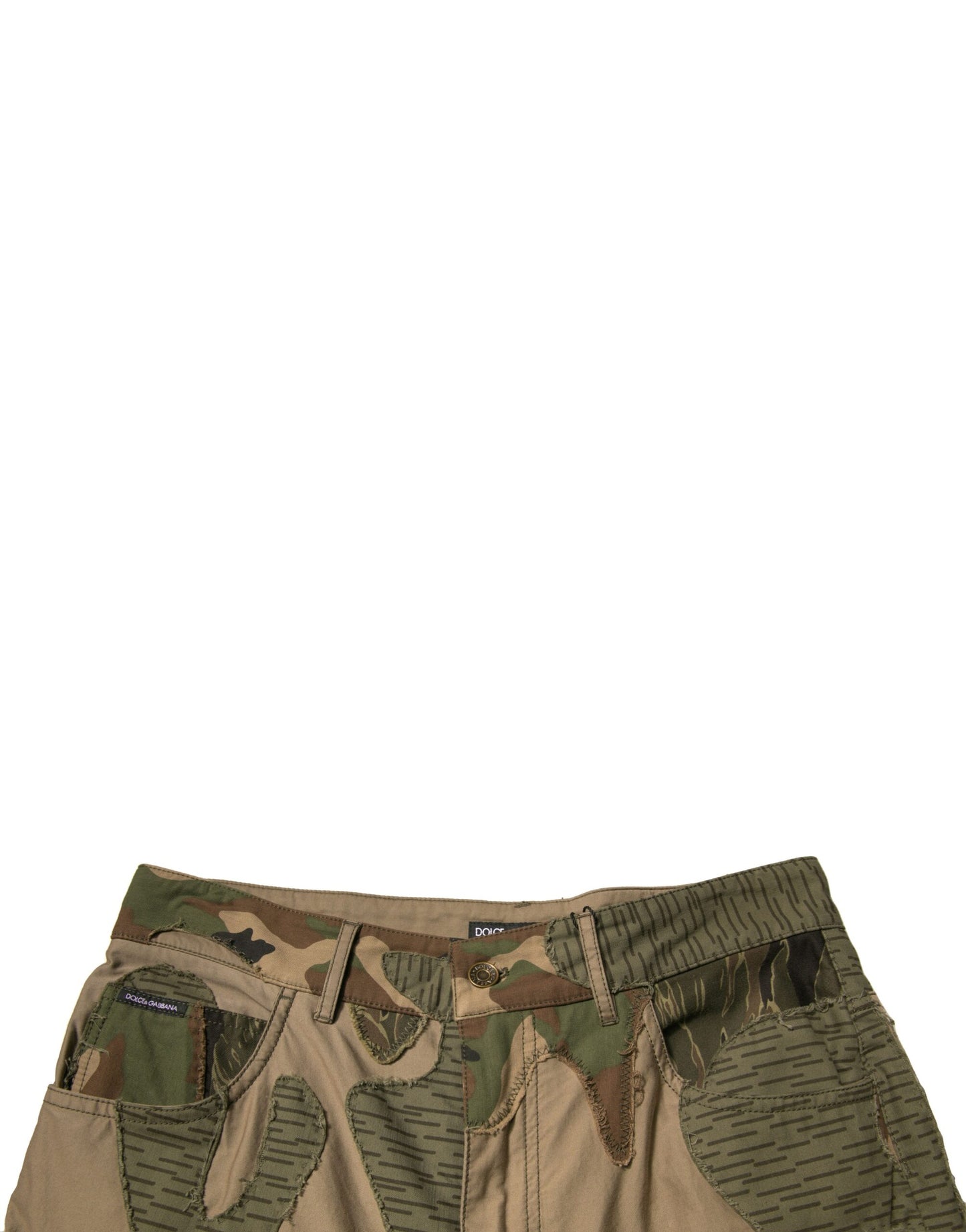 Dolce & Gabbana Mehrfarbige Camouflage-Baumwollhose