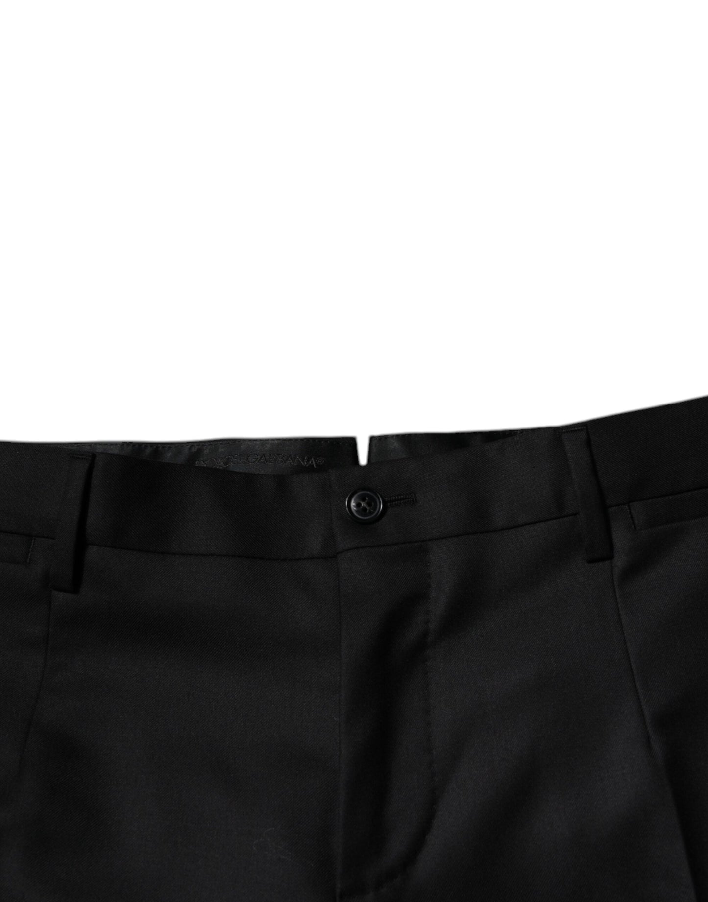 Dolce & Gabbana – Schwarze, schmal zulaufende Anzughose aus Wolle
