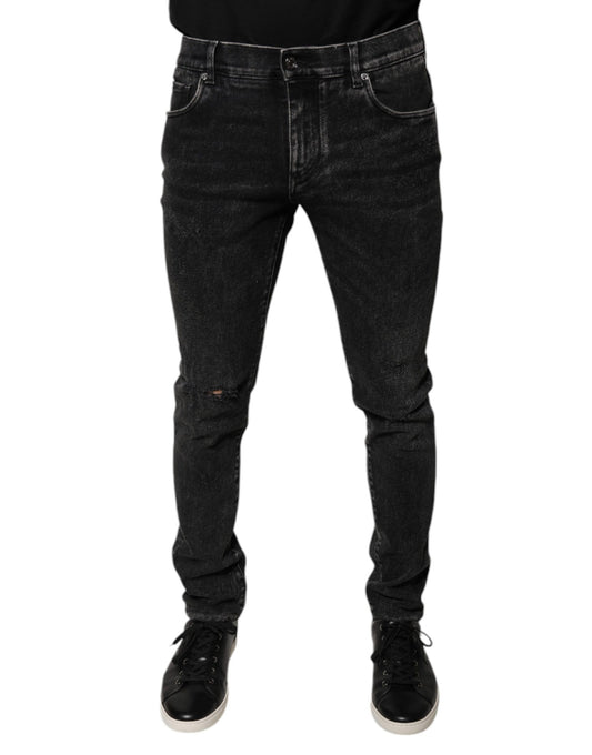 Dolce & Gabbana Schwarze Skinny-Jeans aus Baumwollstretch für Herren