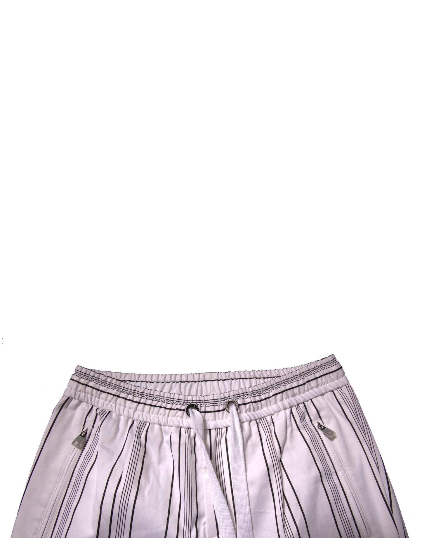 Dolce & Gabbana – Enge Baumwollhose mit weißen Streifen