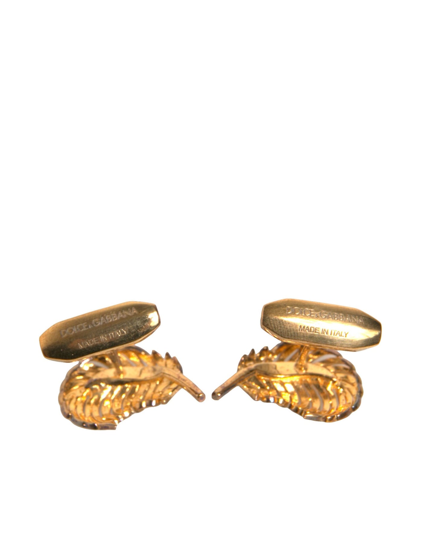 Dolce & Gabbana Manschettenknopf aus 925er Sterlingsilber mit Kristallblatt