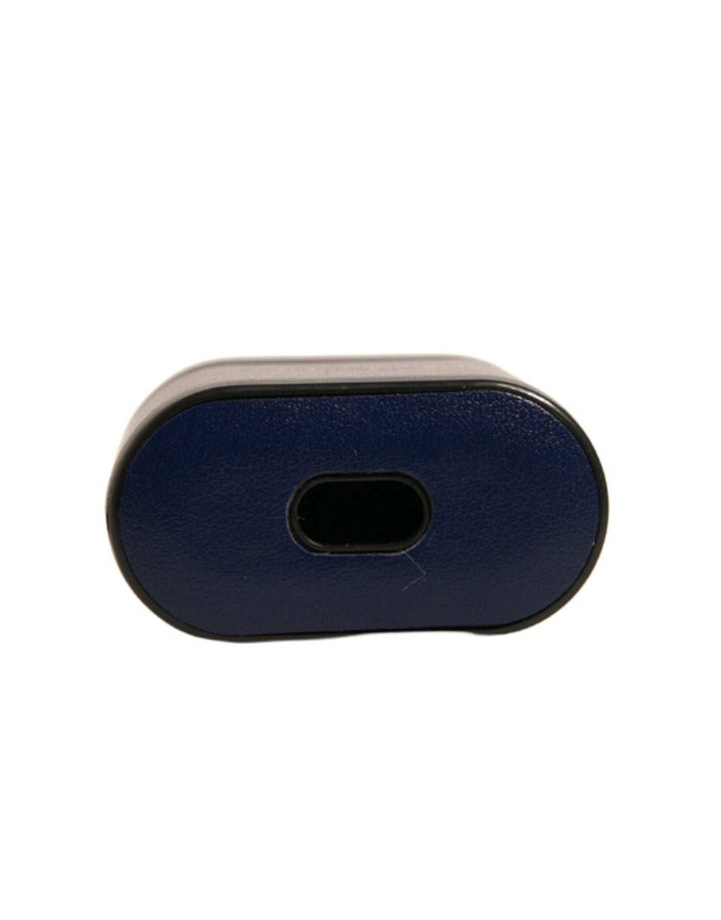 Dolce & Gabbana – Airpods-Hülle mit Flip-Halter aus blauem Leder mit Logo-Print