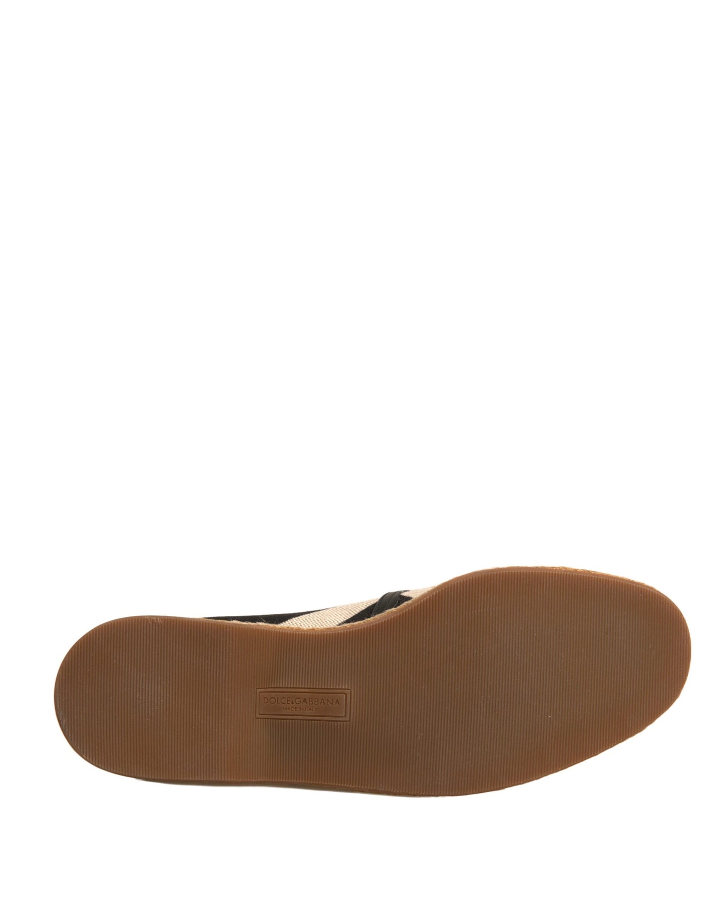 Dolce & Gabbana – Espadrille-Schuhe zum Hineinschlüpfen in Schwarz und Weiß mit Streifen