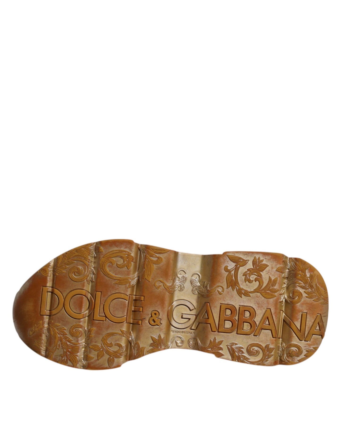 Dolce & Gabbana – Daymaster – Sneaker aus Leder in Weißgold