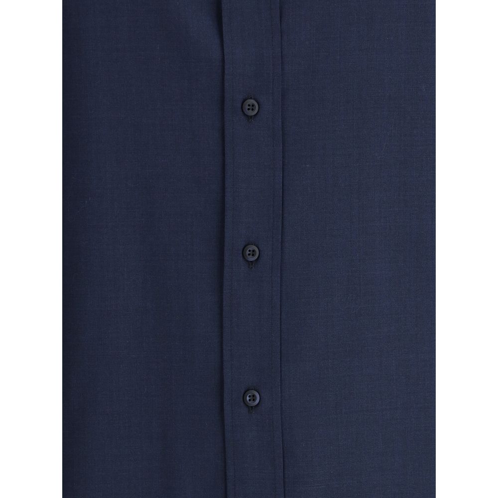 Blaues Baumwollhemd von Brunello Cucinelli