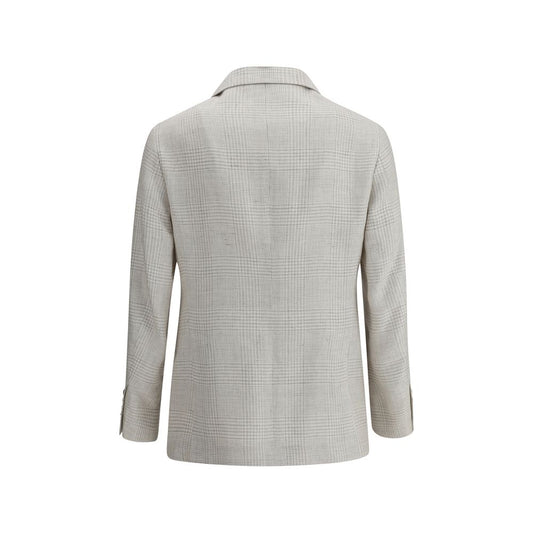 Brunello Cucinelli Einreihiger Blazer mit Karomuster