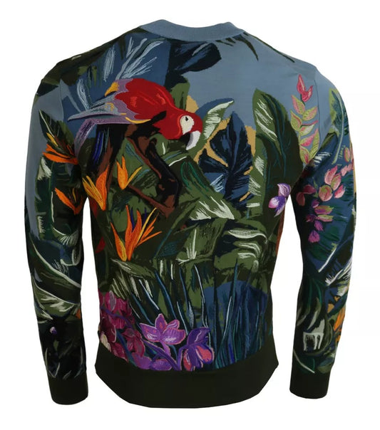 Dolce & Gabbana Jungle Woll-Seidenpullover Logopullover