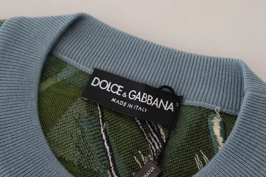Dolce & Gabbana Jungle Woll-Seidenpullover Logopullover