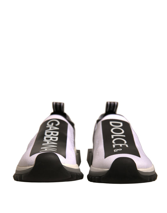 Dolce & Gabbana Sorrento Slip-On Sneakers in Weiß und Schwarz