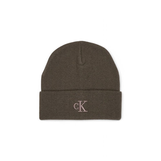Calvin Klein Jeans – Baseballmütze aus brauner Wolle