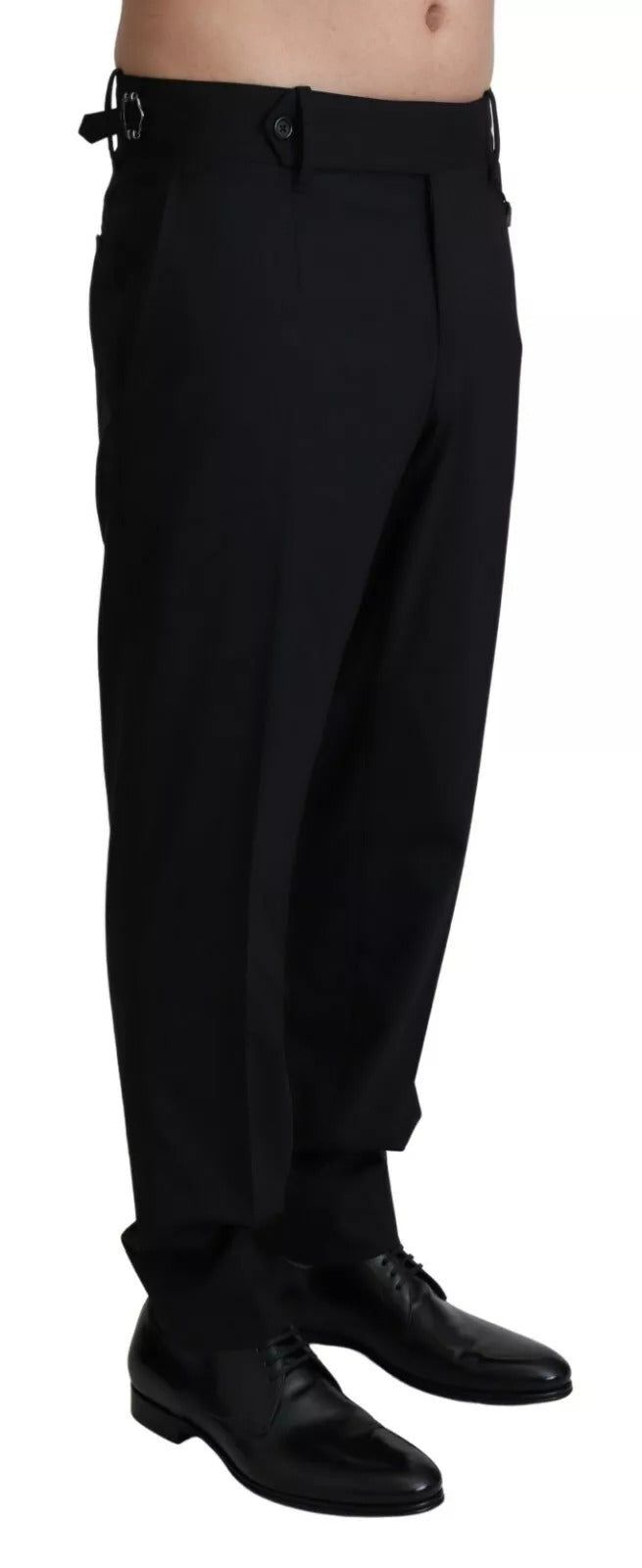 Dolce & Gabbana – Schwarze Anzughose aus Wollstretch