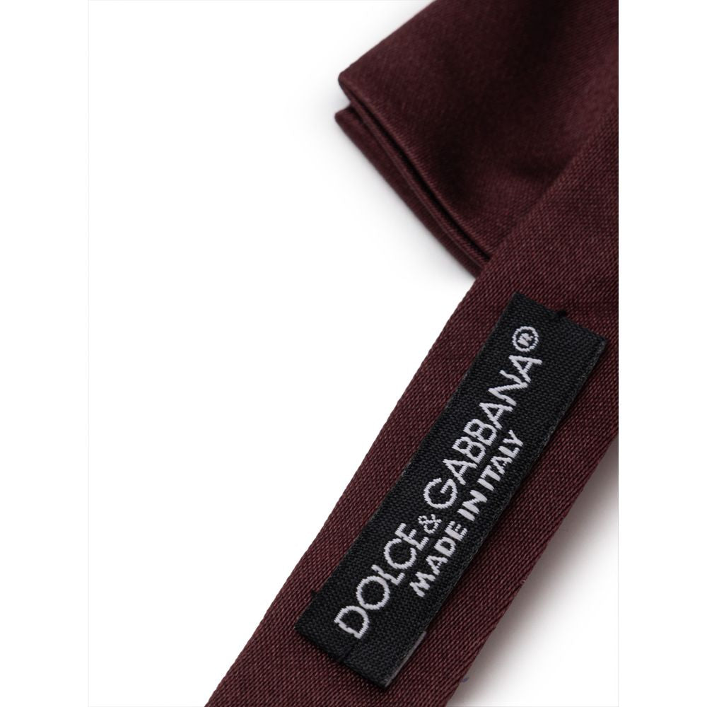 Dolce & Gabbana Burgunderfarbene Seidenfliege