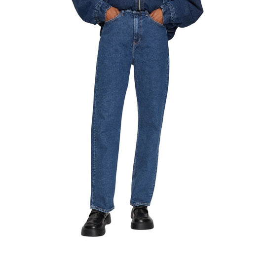 Calvin Klein Jeans, Blaue Mom-Jeans aus Baumwolle