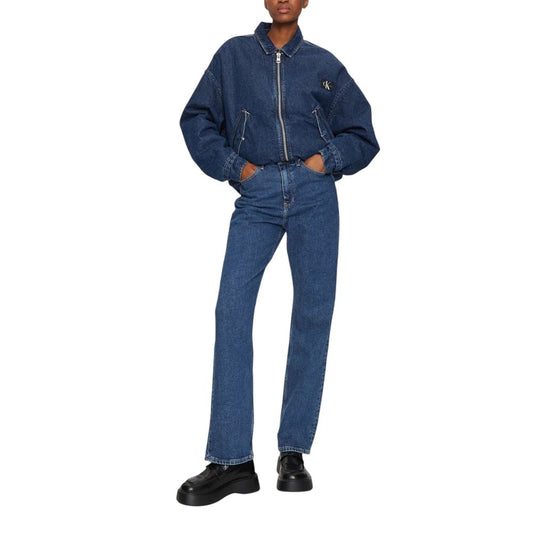 Calvin Klein Jeans, Blaue Mom-Jeans aus Baumwolle